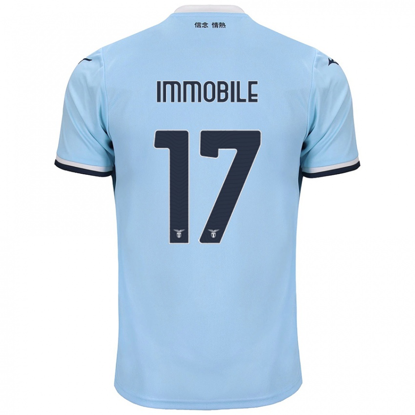 Gyermek Ciro Immobile #17 Kék Hazai Jersey 2024/25 Mez Póló Ing