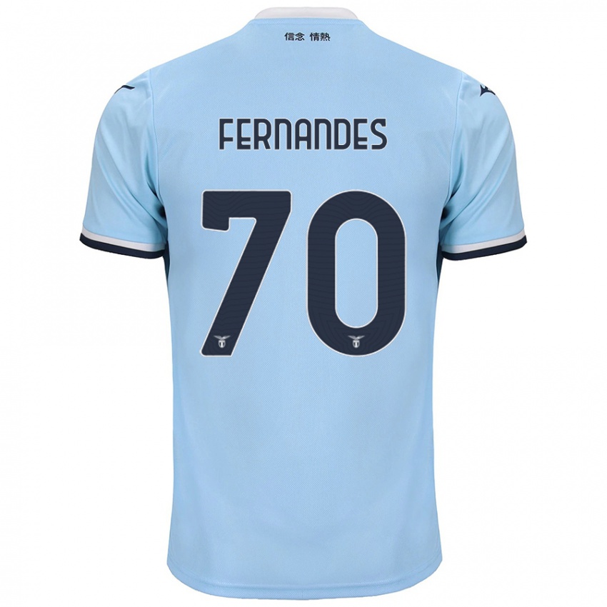 Gyermek Saná Fernandes #70 Kék Hazai Jersey 2024/25 Mez Póló Ing