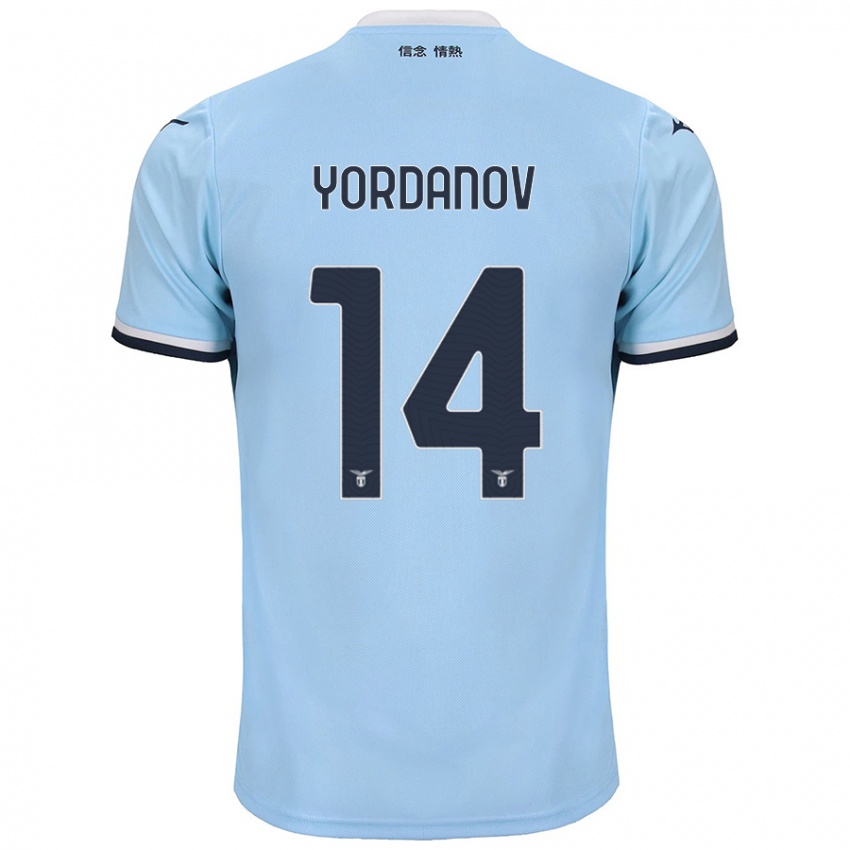 Gyermek Damyan Yordanov #14 Kék Hazai Jersey 2024/25 Mez Póló Ing