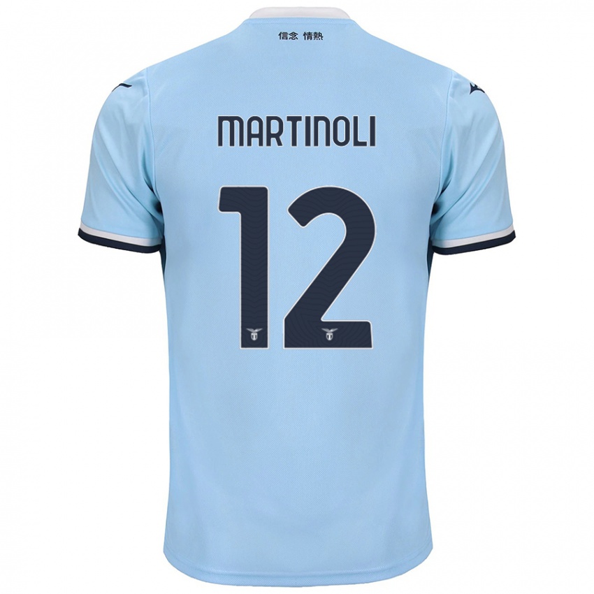 Gyermek Elettra Martinoli #12 Kék Hazai Jersey 2024/25 Mez Póló Ing