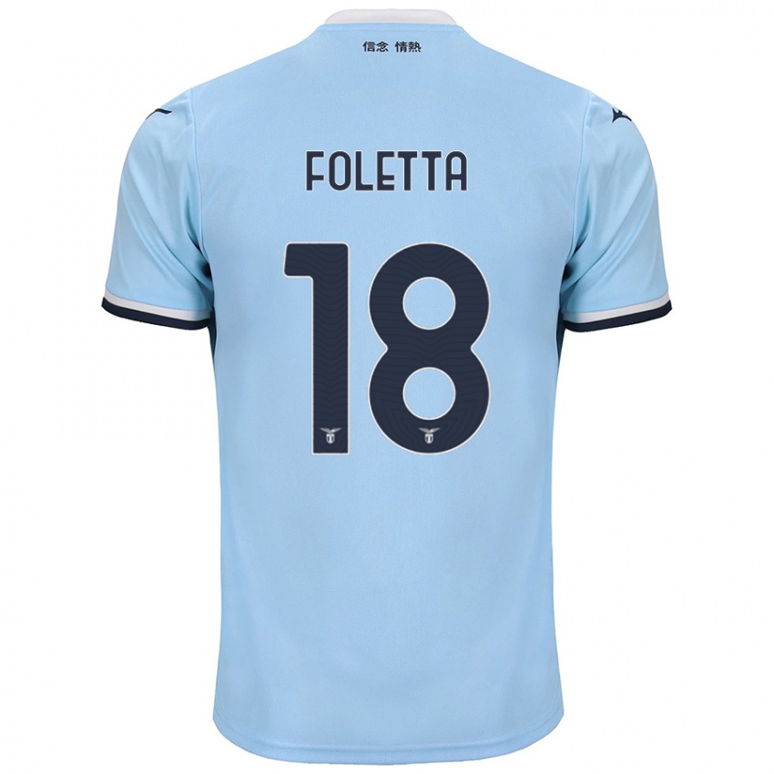 Gyermek Isabella Foletta #18 Kék Hazai Jersey 2024/25 Mez Póló Ing