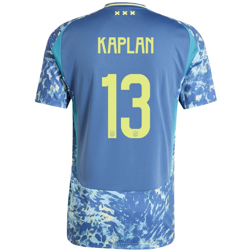 Gyermek Ahmetcan Kaplan #13 Szürke Kék Sárga Idegenbeli Jersey 2024/25 Mez Póló Ing