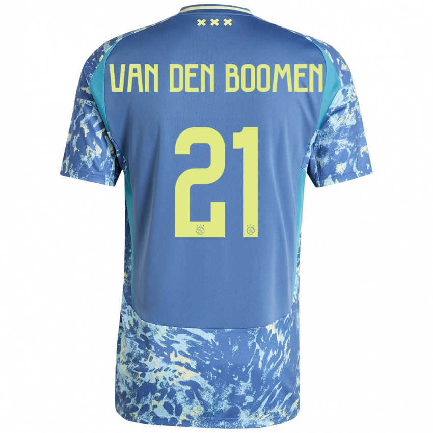 Gyermek Branco Van Den Boomen #21 Szürke Kék Sárga Idegenbeli Jersey 2024/25 Mez Póló Ing