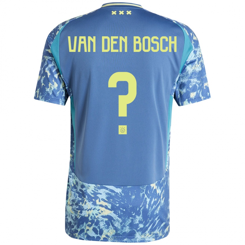 Gyermek Frederico Van Den Bosch #0 Szürke Kék Sárga Idegenbeli Jersey 2024/25 Mez Póló Ing