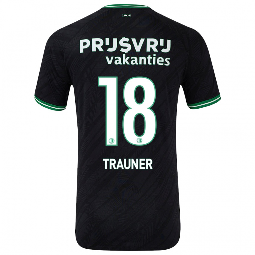 Gyermek Gernot Trauner #18 Fekete Zöld Idegenbeli Jersey 2024/25 Mez Póló Ing