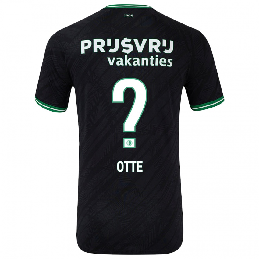 Gyermek Björn Otte #0 Fekete Zöld Idegenbeli Jersey 2024/25 Mez Póló Ing