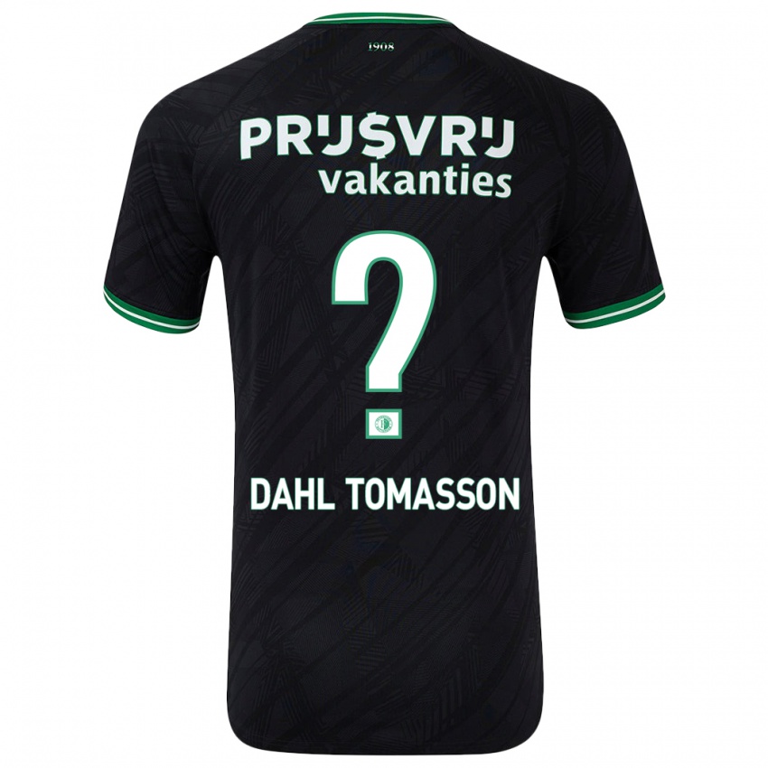 Gyermek Luca Dahl Tomasson #0 Fekete Zöld Idegenbeli Jersey 2024/25 Mez Póló Ing