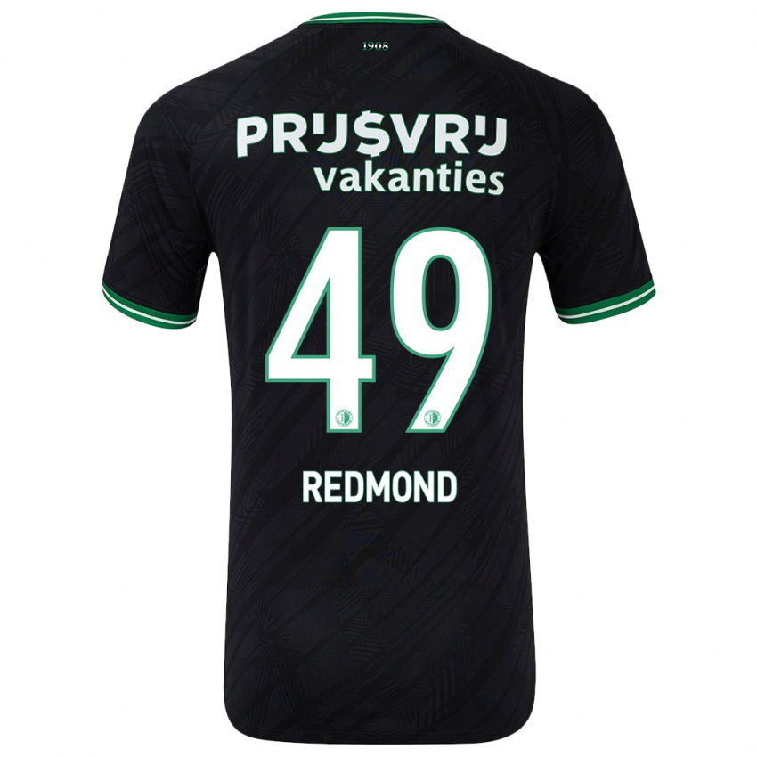 Gyermek Zepiqueno Redmond #49 Fekete Zöld Idegenbeli Jersey 2024/25 Mez Póló Ing