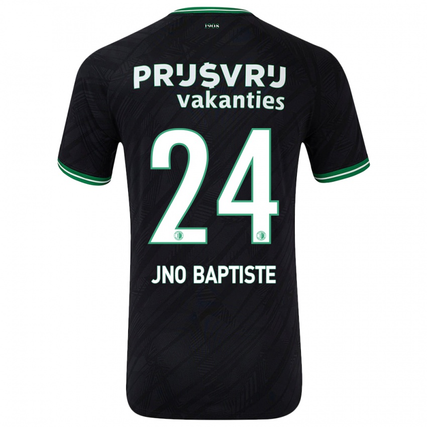 Gyermek Bridget Jno Baptiste #24 Fekete Zöld Idegenbeli Jersey 2024/25 Mez Póló Ing