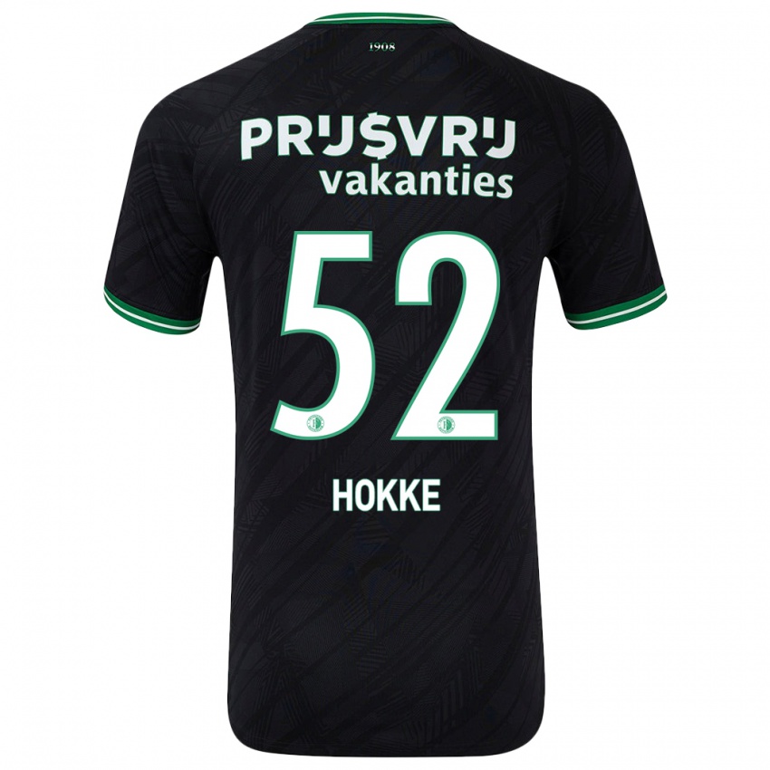 Gyermek Milan Hokke #52 Fekete Zöld Idegenbeli Jersey 2024/25 Mez Póló Ing