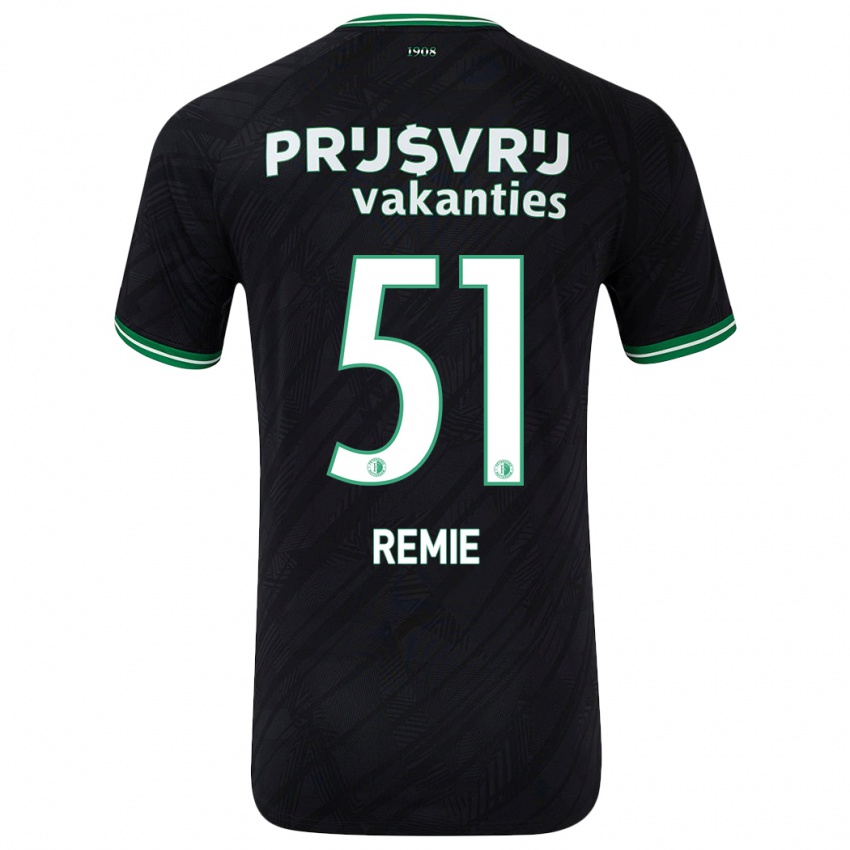 Gyermek Devin Remie #51 Fekete Zöld Idegenbeli Jersey 2024/25 Mez Póló Ing