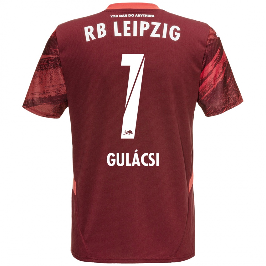 Gyermek Peter Gulacsi #1 Burgundia Idegenbeli Jersey 2024/25 Mez Póló Ing