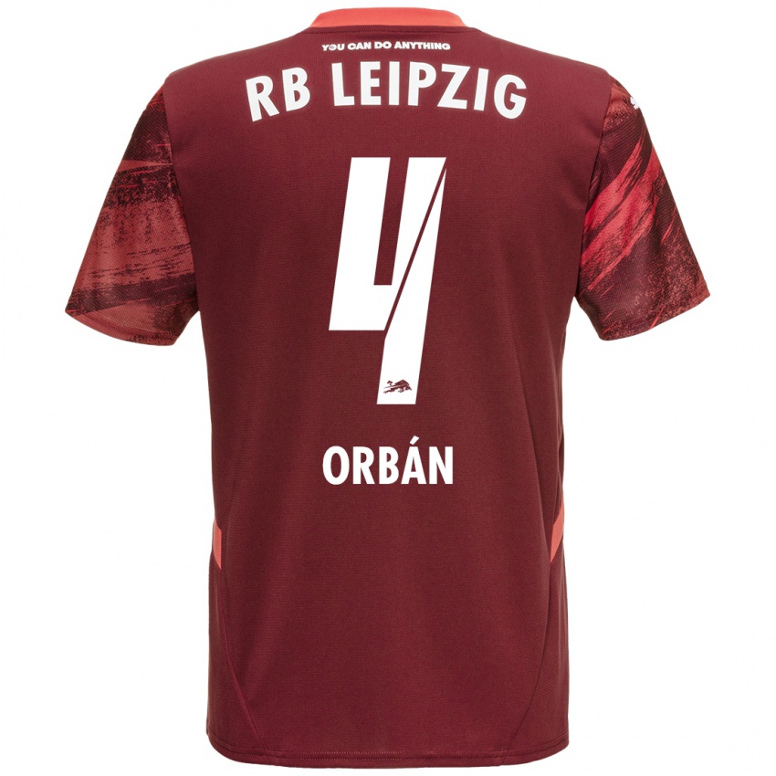 Gyermek Willi Orban #4 Burgundia Idegenbeli Jersey 2024/25 Mez Póló Ing