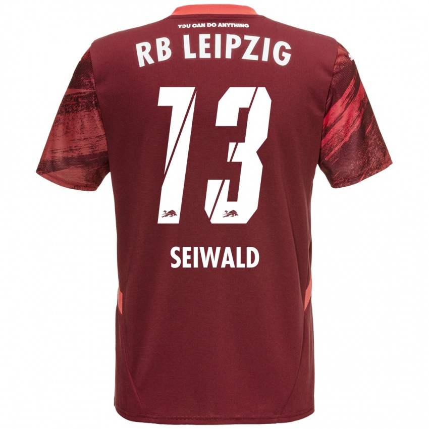 Gyermek Nicolas Seiwald #13 Burgundia Idegenbeli Jersey 2024/25 Mez Póló Ing