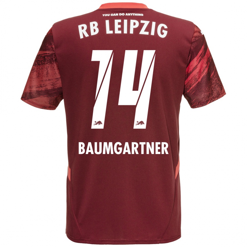 Gyermek Christoph Baumgartner #14 Burgundia Idegenbeli Jersey 2024/25 Mez Póló Ing