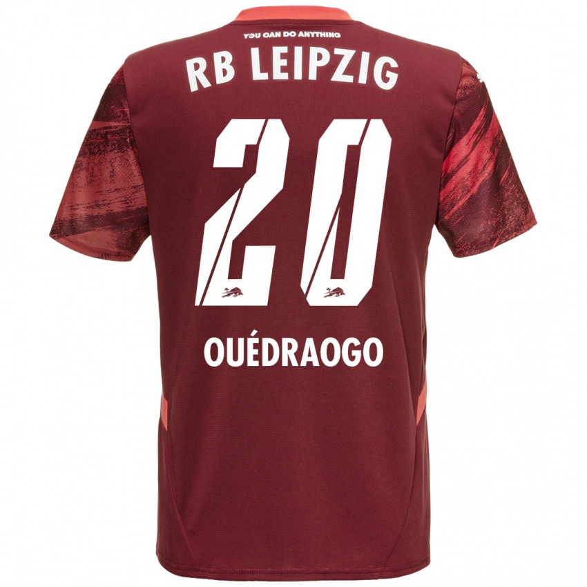 Gyermek Assan Ouédraogo #20 Burgundia Idegenbeli Jersey 2024/25 Mez Póló Ing