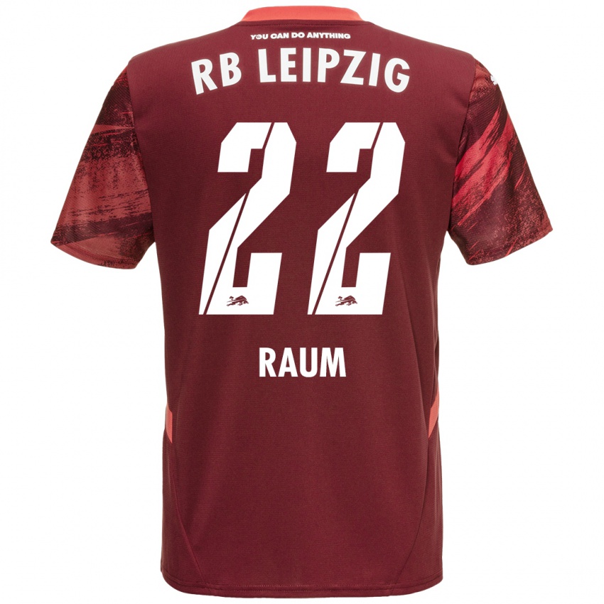 Gyermek David Raum #22 Burgundia Idegenbeli Jersey 2024/25 Mez Póló Ing