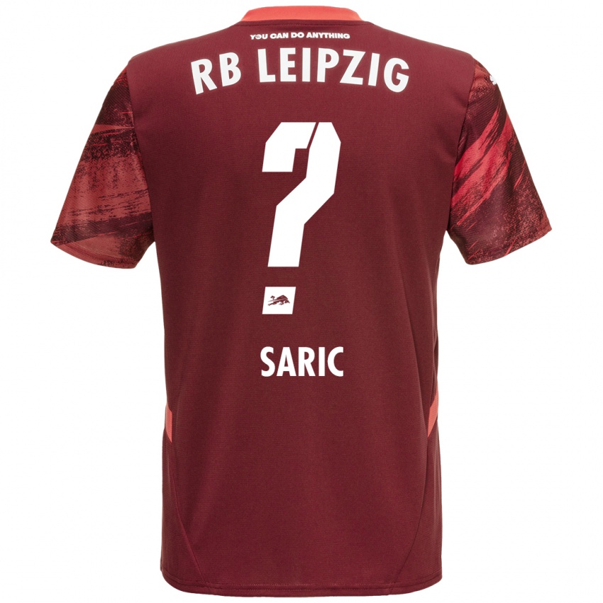 Gyermek Lucio Saric #0 Burgundia Idegenbeli Jersey 2024/25 Mez Póló Ing