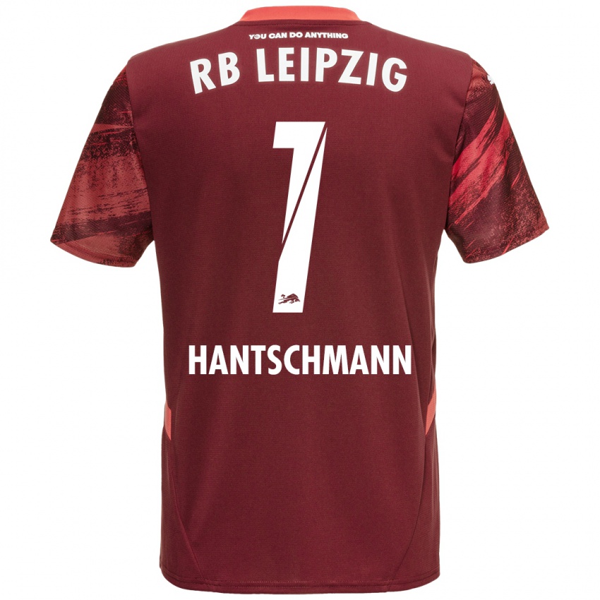 Gyermek Franz Hantschmann #1 Burgundia Idegenbeli Jersey 2024/25 Mez Póló Ing