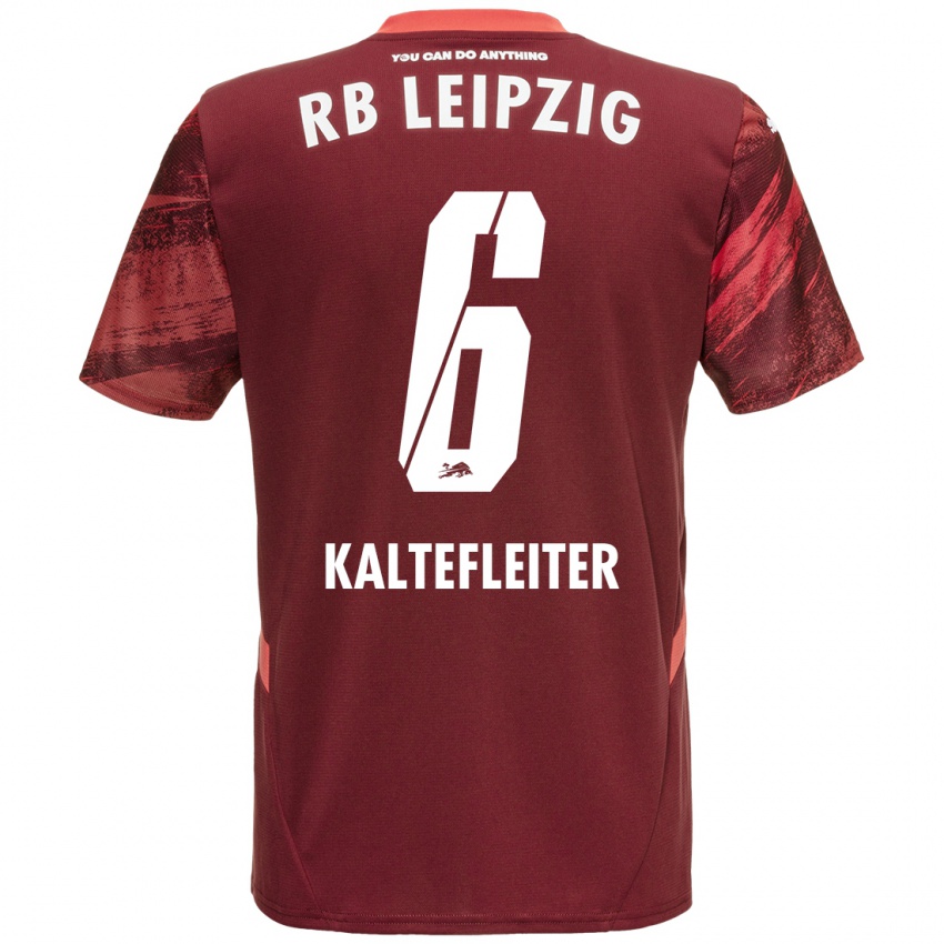 Gyermek Benno Kaltefleiter #6 Burgundia Idegenbeli Jersey 2024/25 Mez Póló Ing