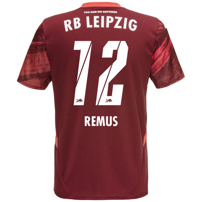 Gyermek Niklas Remus #12 Burgundia Idegenbeli Jersey 2024/25 Mez Póló Ing