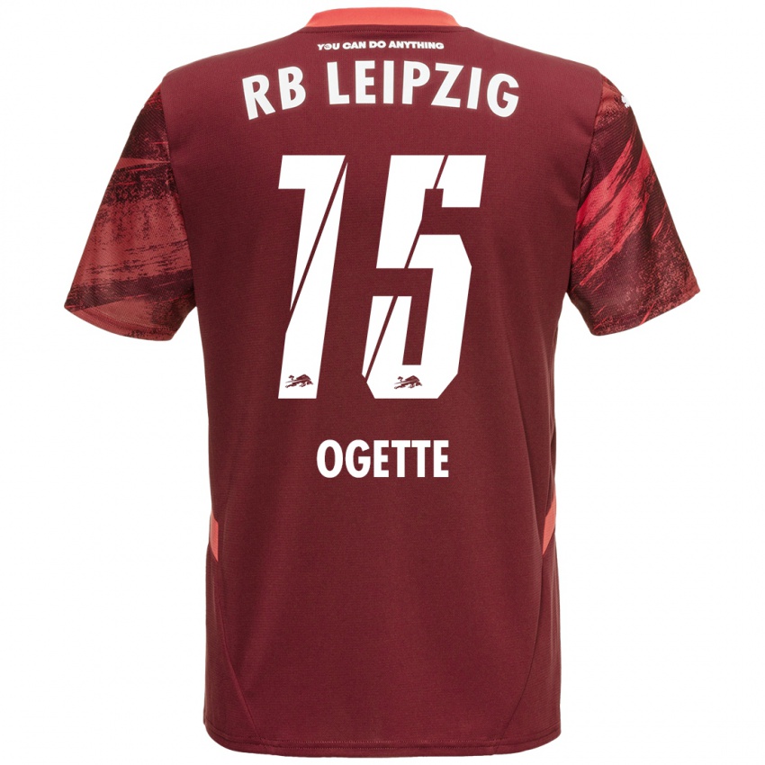 Gyermek Israel Ogette #15 Burgundia Idegenbeli Jersey 2024/25 Mez Póló Ing