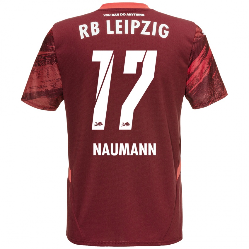 Gyermek Carlos Naumann #17 Burgundia Idegenbeli Jersey 2024/25 Mez Póló Ing