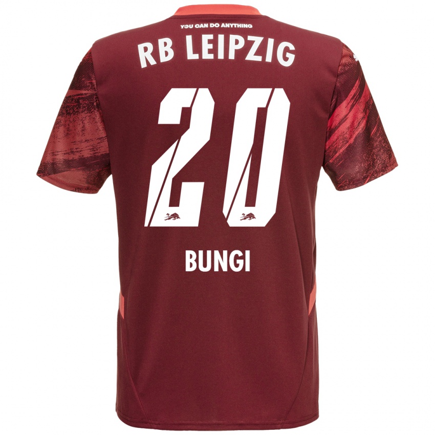 Gyermek Joyeux Masanka Bungi #20 Burgundia Idegenbeli Jersey 2024/25 Mez Póló Ing