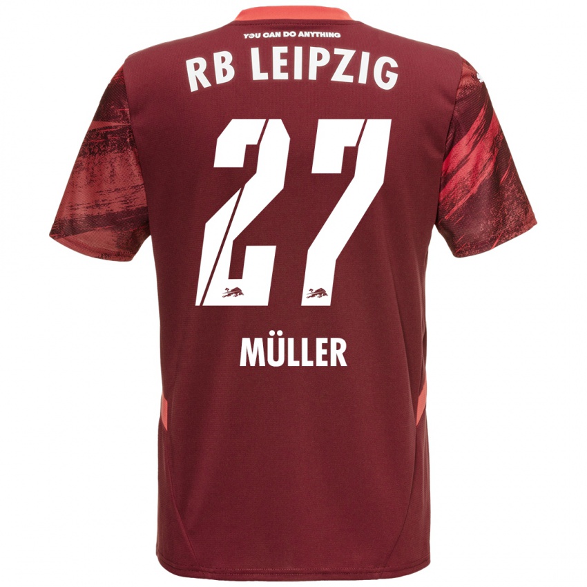 Gyermek Marlene Müller #27 Burgundia Idegenbeli Jersey 2024/25 Mez Póló Ing