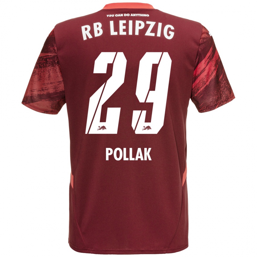 Gyermek Julia Pollak #29 Burgundia Idegenbeli Jersey 2024/25 Mez Póló Ing