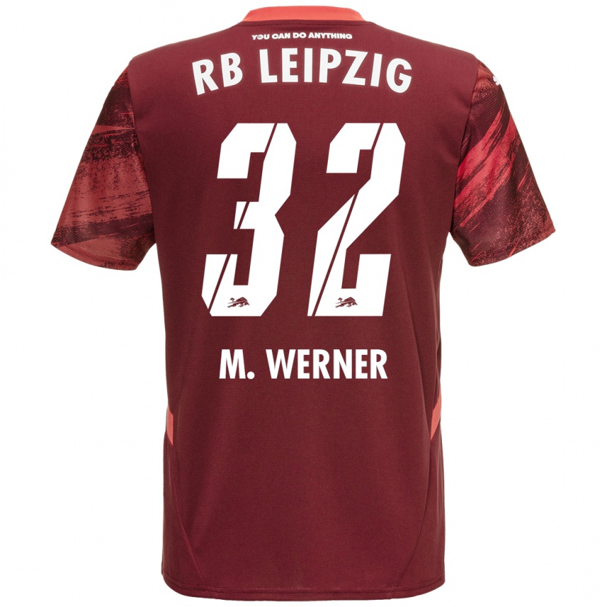 Gyermek Mia Werner #32 Burgundia Idegenbeli Jersey 2024/25 Mez Póló Ing