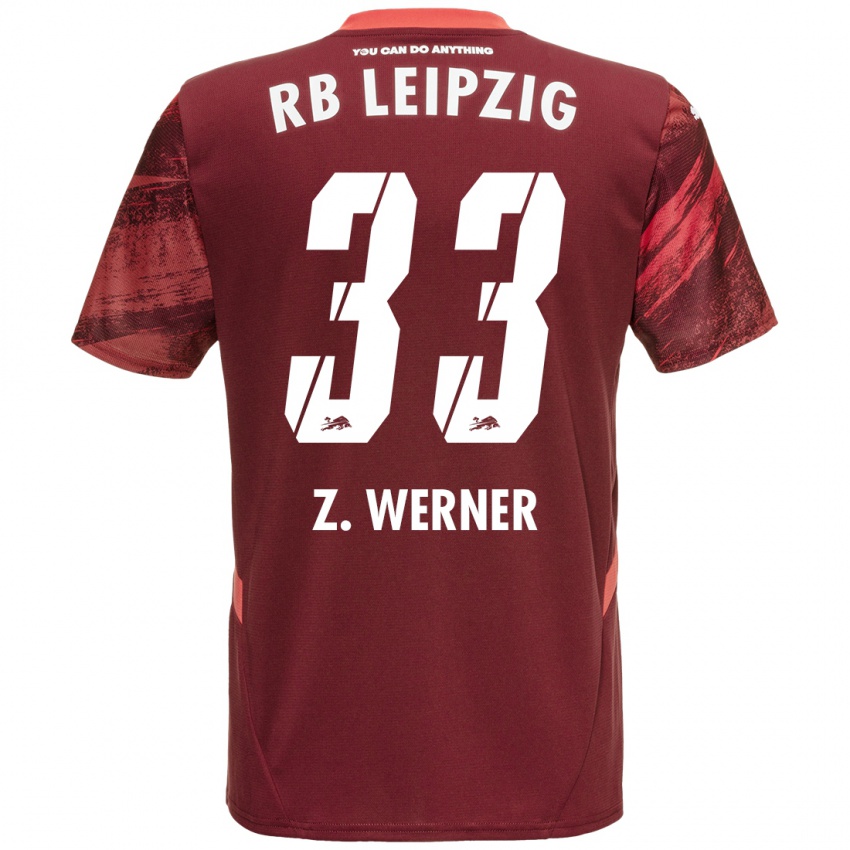 Gyermek Zoé Werner #33 Burgundia Idegenbeli Jersey 2024/25 Mez Póló Ing