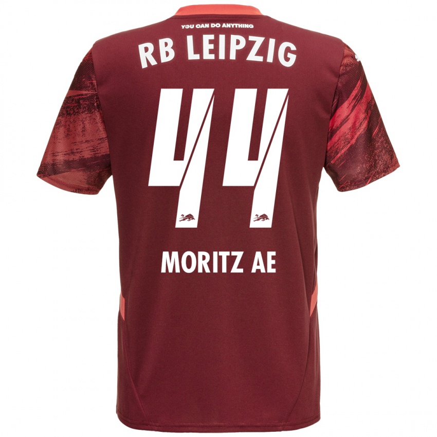 Gyermek Moritz Aé #44 Burgundia Idegenbeli Jersey 2024/25 Mez Póló Ing