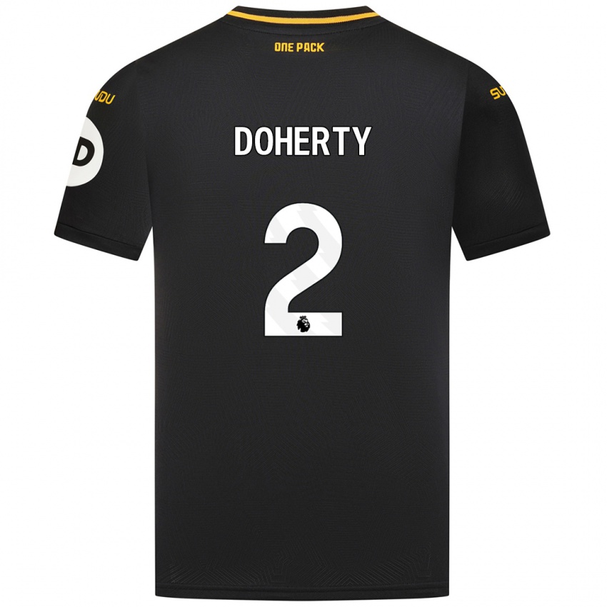 Gyermek Matt Doherty #2 Fekete Idegenbeli Jersey 2024/25 Mez Póló Ing