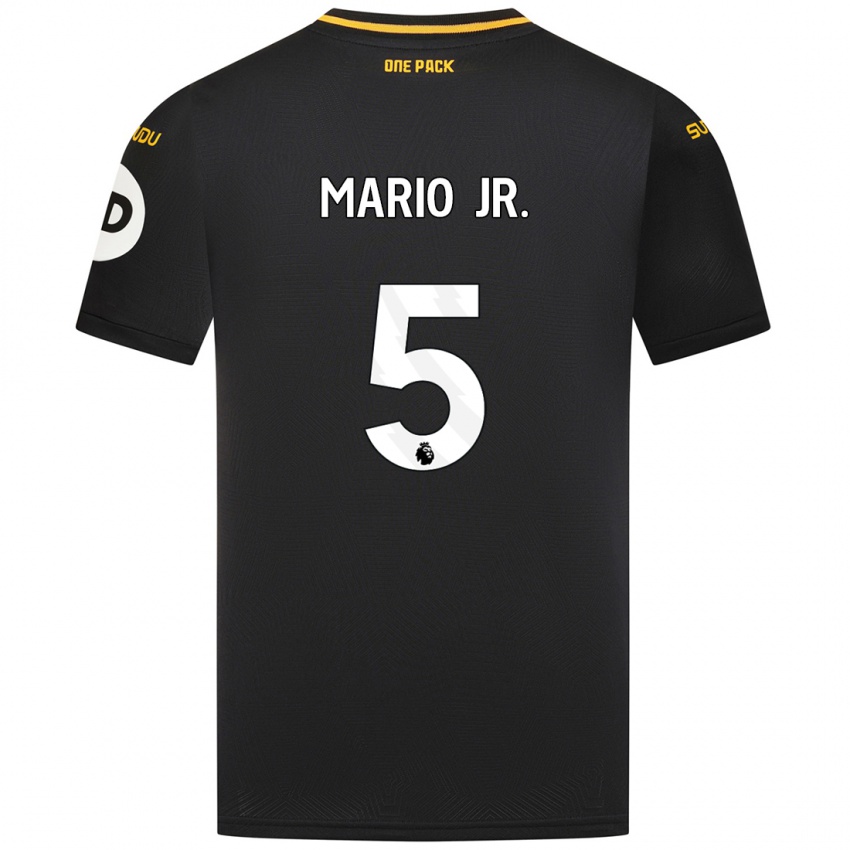 Gyermek Mario Lemina #5 Fekete Idegenbeli Jersey 2024/25 Mez Póló Ing