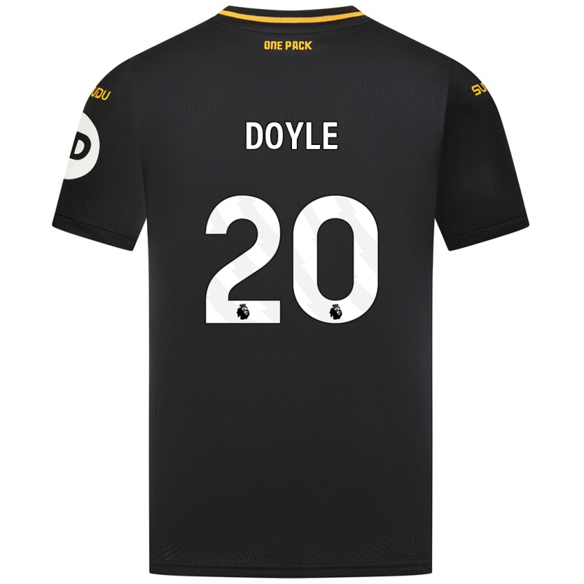 Gyermek Tommy Doyle #20 Fekete Idegenbeli Jersey 2024/25 Mez Póló Ing