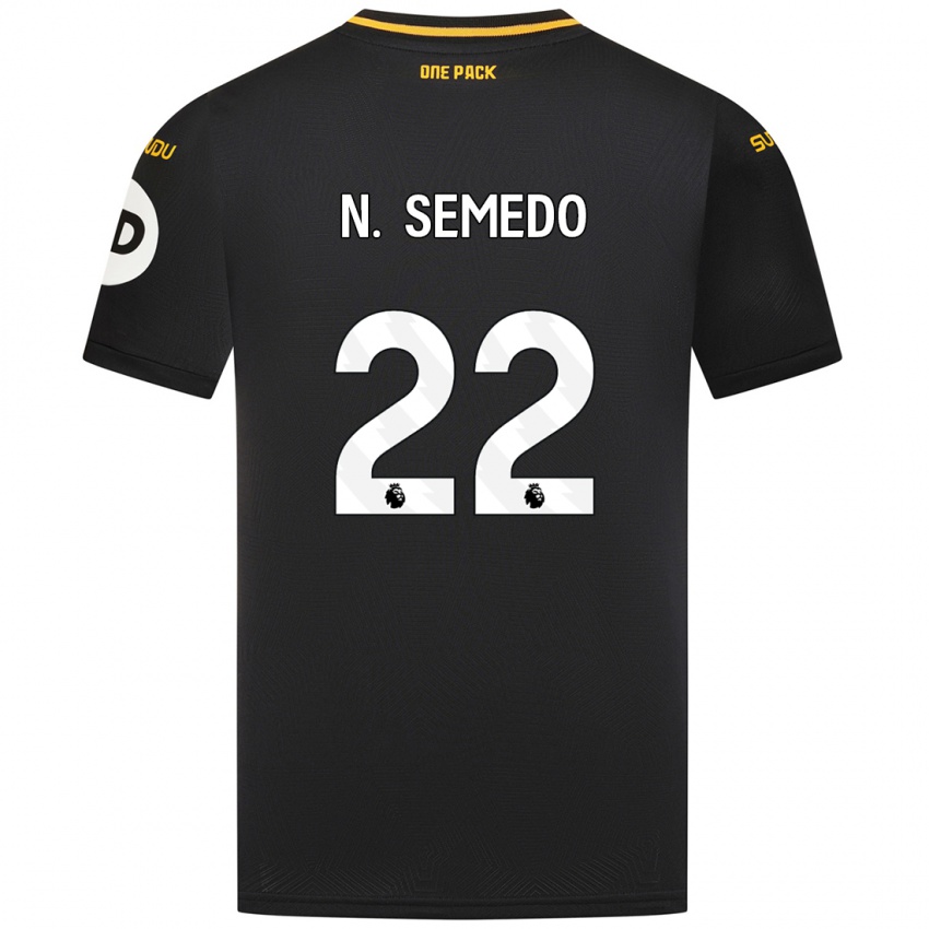 Gyermek Nelson Semedo #22 Fekete Idegenbeli Jersey 2024/25 Mez Póló Ing