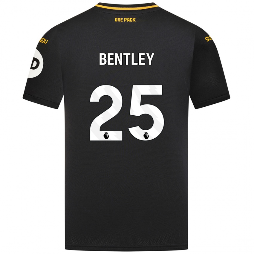 Gyermek Daniel Bentley #25 Fekete Idegenbeli Jersey 2024/25 Mez Póló Ing