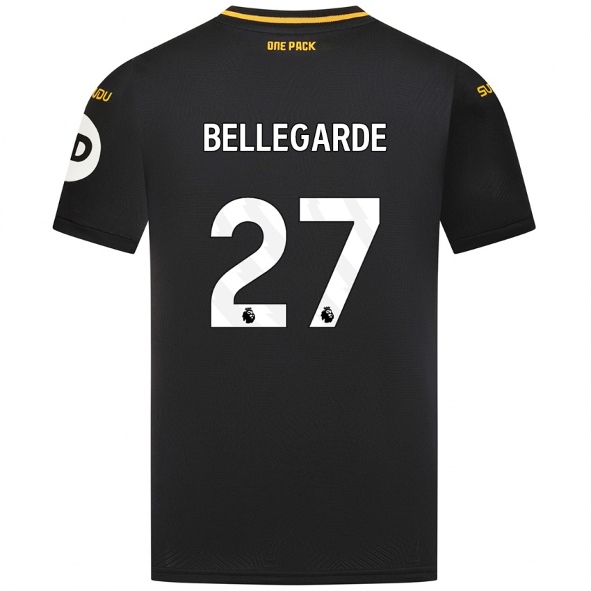 Gyermek Jean-Ricner Bellegarde #27 Fekete Idegenbeli Jersey 2024/25 Mez Póló Ing