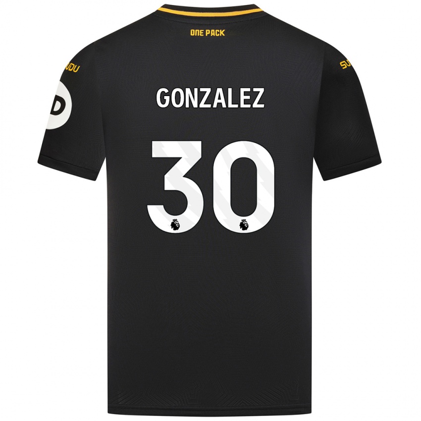 Gyermek Enso González #30 Fekete Idegenbeli Jersey 2024/25 Mez Póló Ing