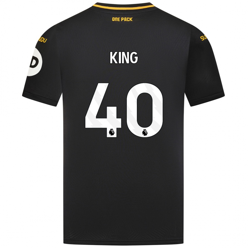 Gyermek Tom King #40 Fekete Idegenbeli Jersey 2024/25 Mez Póló Ing