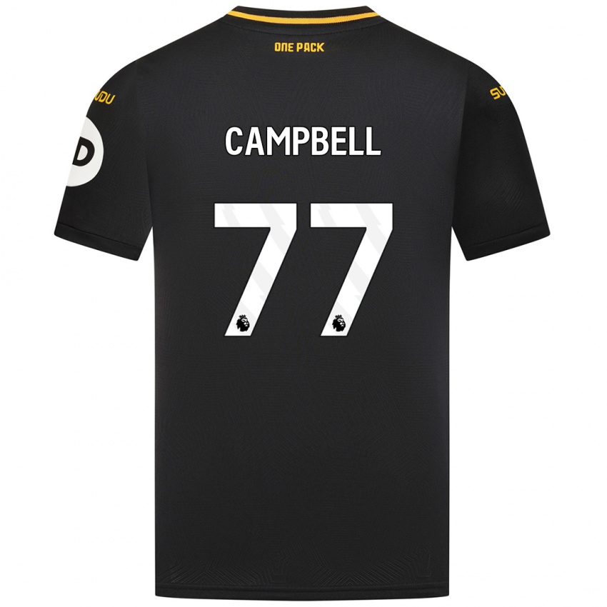 Gyermek Chem Campbell #77 Fekete Idegenbeli Jersey 2024/25 Mez Póló Ing