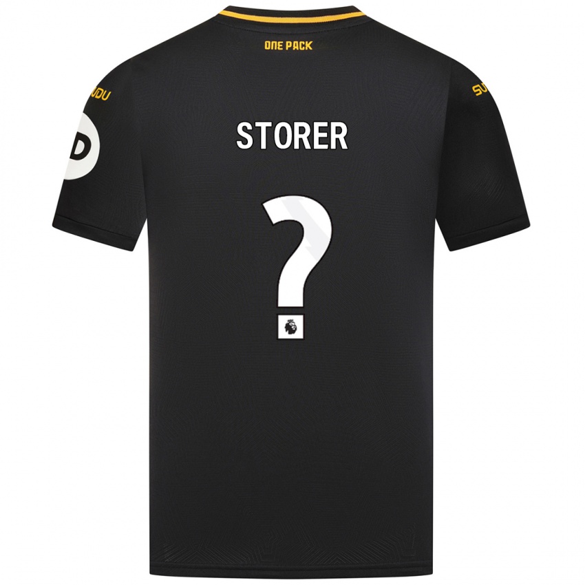 Gyermek James Storer #0 Fekete Idegenbeli Jersey 2024/25 Mez Póló Ing