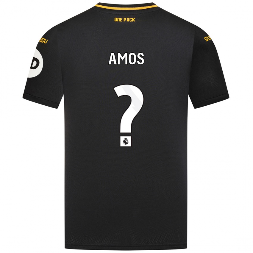 Gyermek Stan Amos #0 Fekete Idegenbeli Jersey 2024/25 Mez Póló Ing