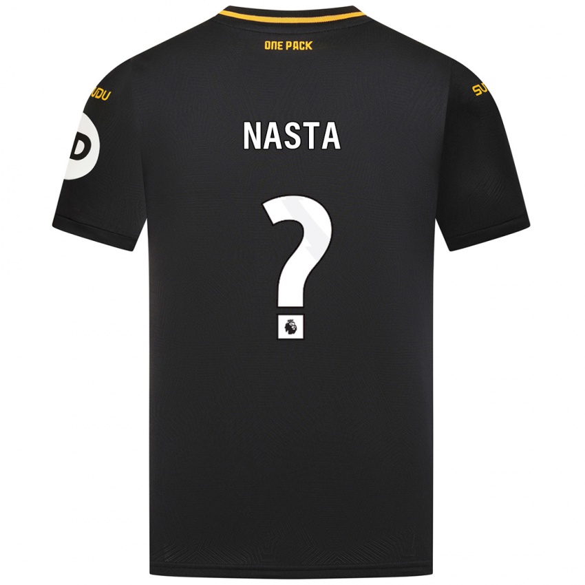 Gyermek Arthur Nasta #0 Fekete Idegenbeli Jersey 2024/25 Mez Póló Ing