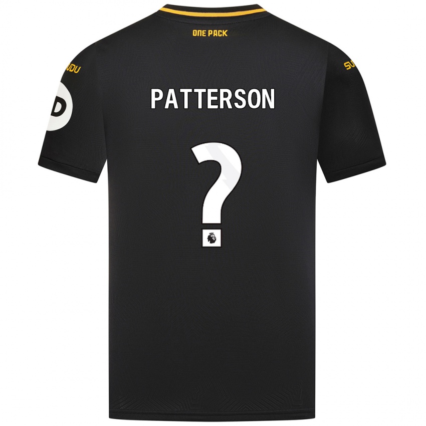 Gyermek Lennon Patterson #0 Fekete Idegenbeli Jersey 2024/25 Mez Póló Ing