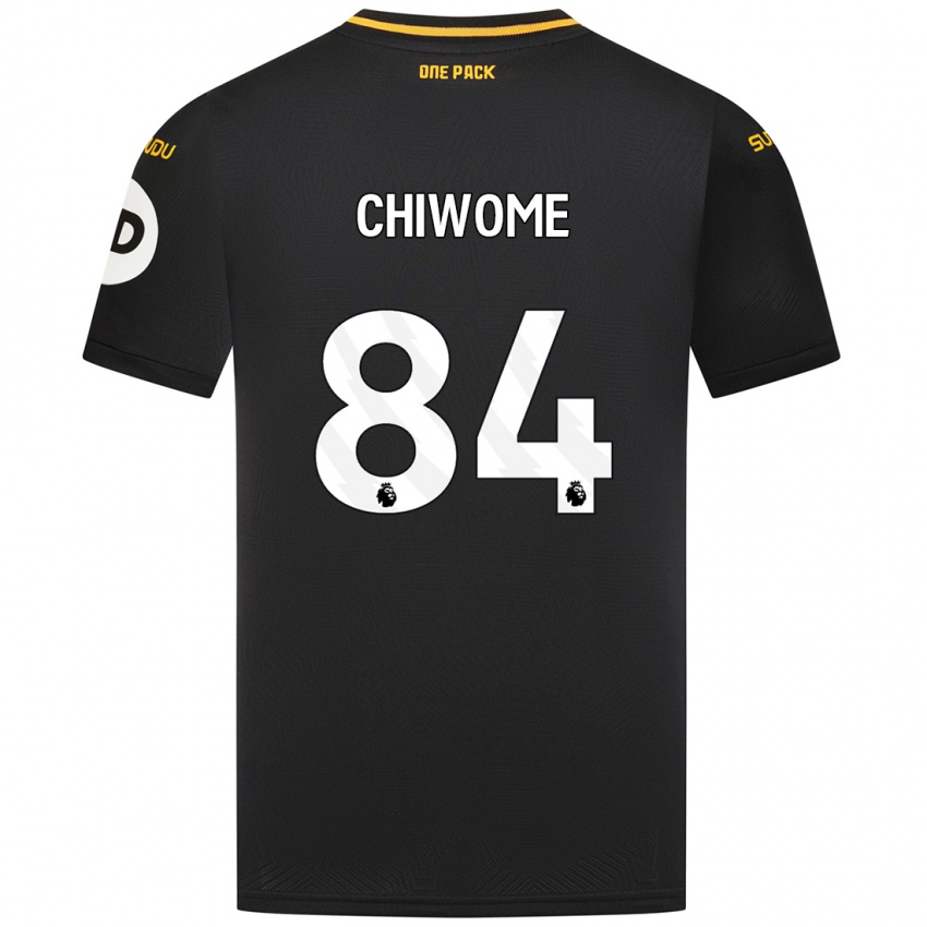 Gyermek Leon Chiwome #84 Fekete Idegenbeli Jersey 2024/25 Mez Póló Ing