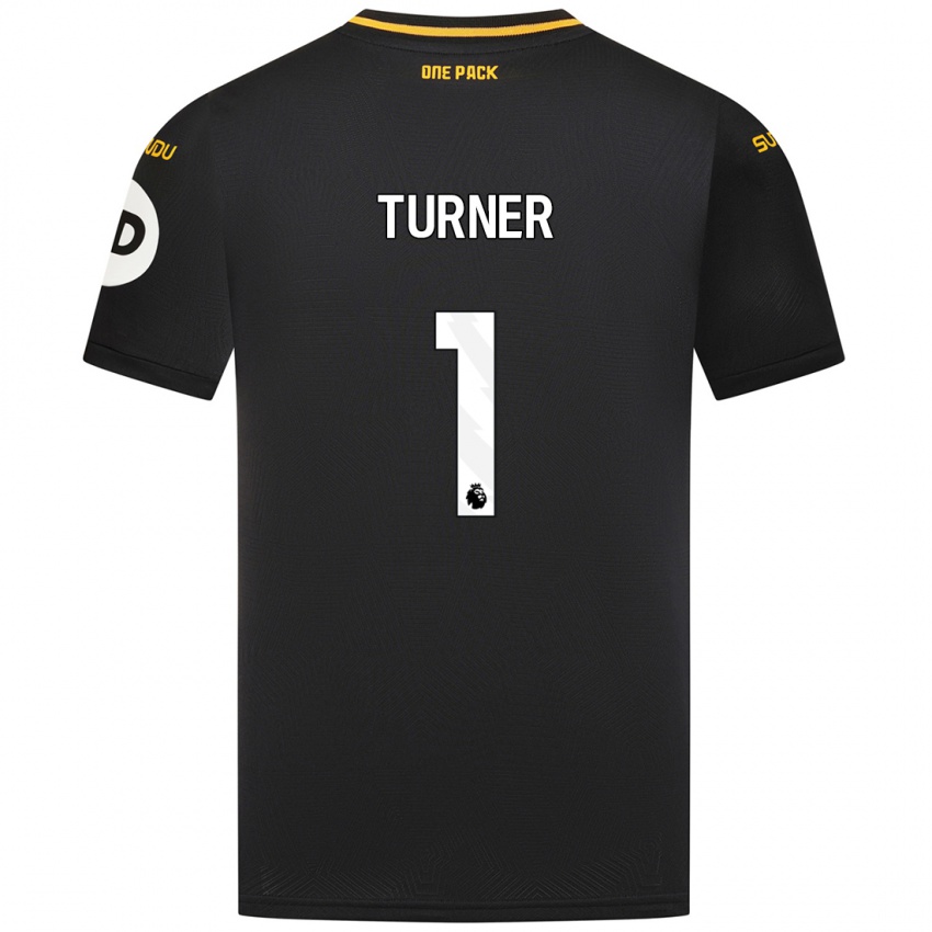 Gyermek Shannon Turner #1 Fekete Idegenbeli Jersey 2024/25 Mez Póló Ing