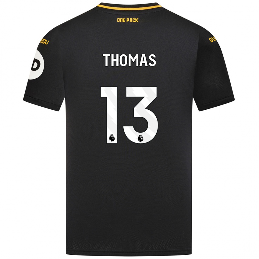 Gyermek Bec Thomas #13 Fekete Idegenbeli Jersey 2024/25 Mez Póló Ing