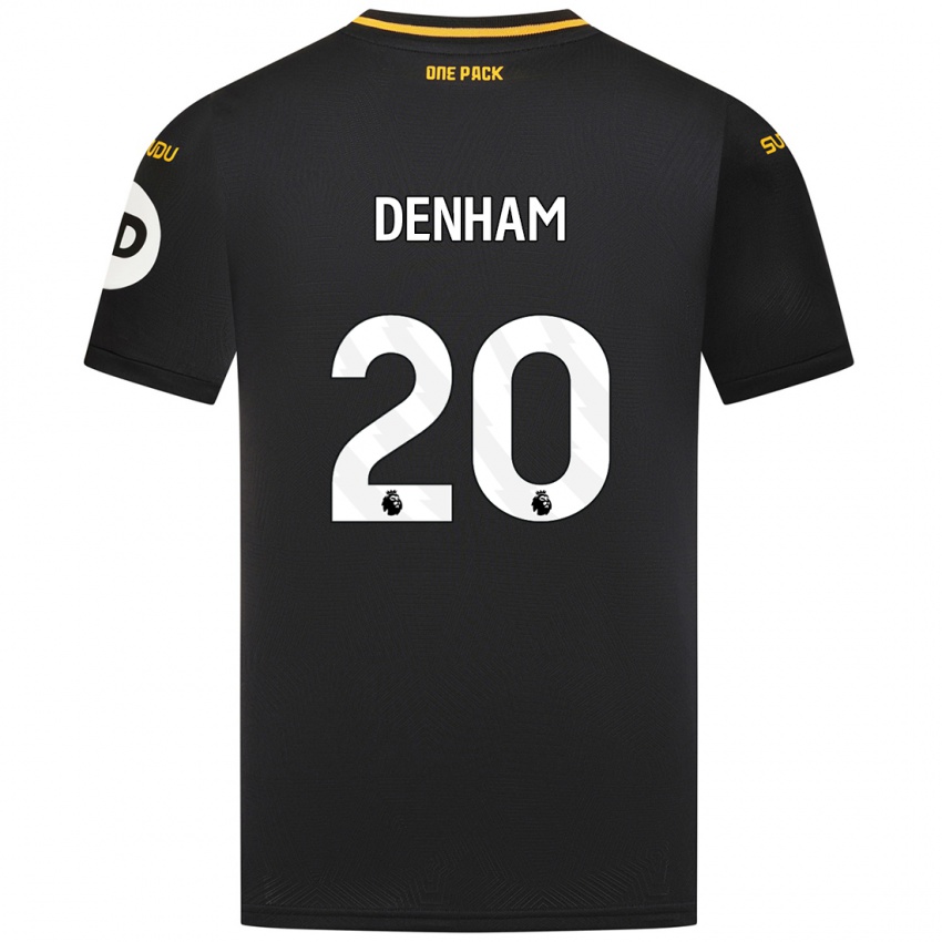 Gyermek Ania Denham #20 Fekete Idegenbeli Jersey 2024/25 Mez Póló Ing